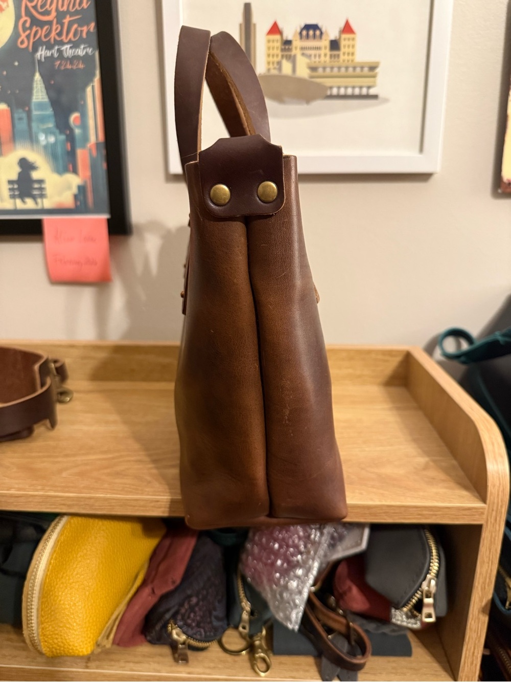 EUC Go Forth Goods Rustic Pecan Mini Avery Crossbody Bag - Picture 7 of 10